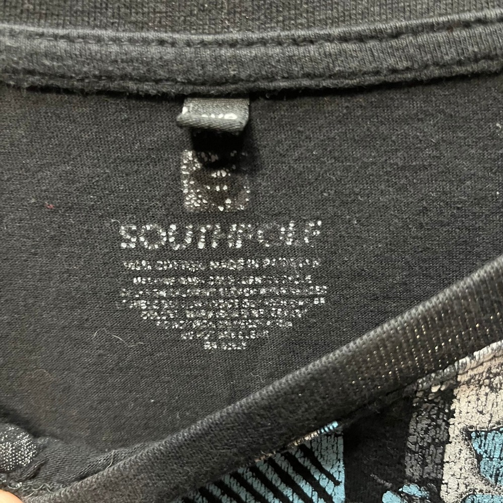 Southpole Mens Panther Rose Graphic T-Shirt Black Blue Y2K Streetwear 6XB - Picture 5 of 6